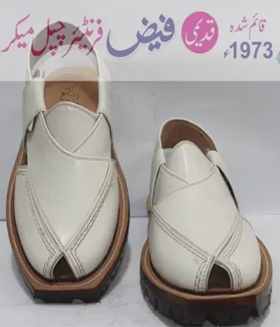 Norozi Chappal Double Sole White