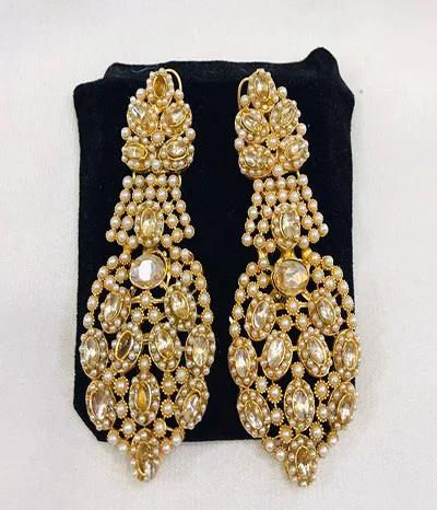 Buy Kundan and Pearl Earrings