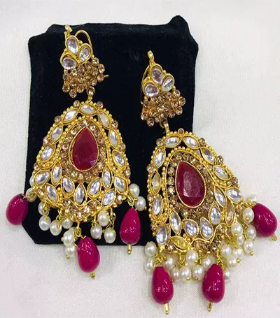 Buy Kundan and Pearl Earrings