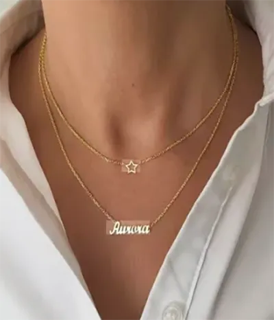 Gold Double Chain Necklace