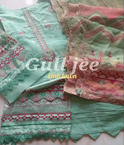 Digital Printed Lawn Embroidered
