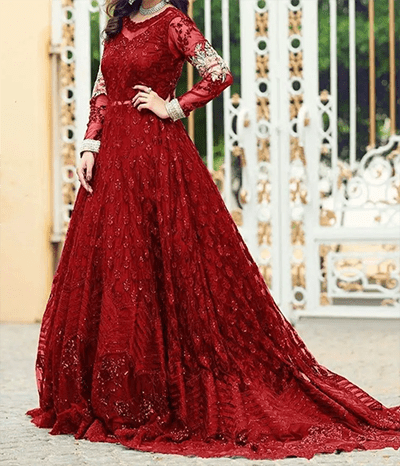 Net Embroidery Frock Designs