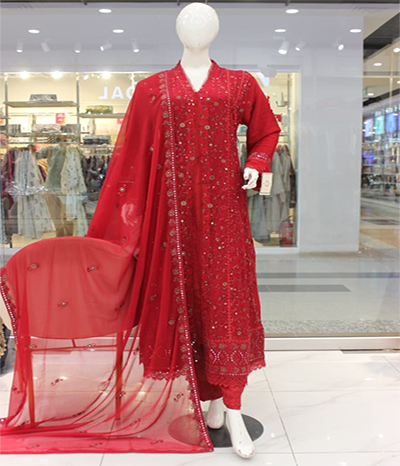 pakistani gown stitched 3pc