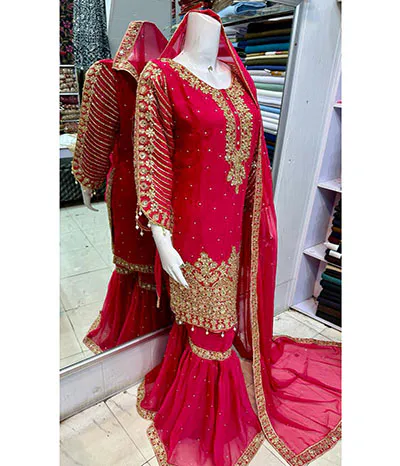 sharara dress chiffon