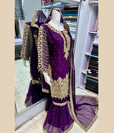 sharara dress chiffon