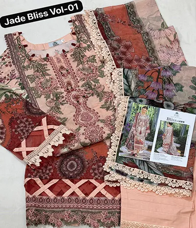 lawn stitched suits embroidered