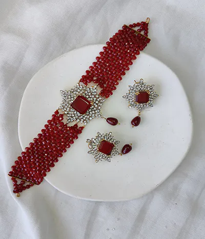 bridal jewellery set zircon Guluband Set 10