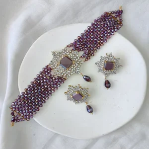 bridal jewellery set zircon Guluband Set 2