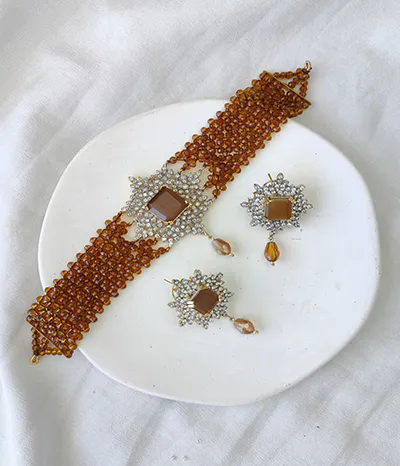 bridal jewellery set zircon Guluband Set 9