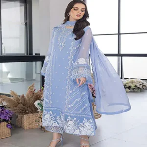 lawn 3 piece suit organza 2