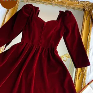 velvet frock designs 1