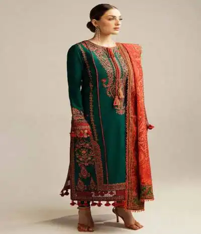 embroidery lawn dress women