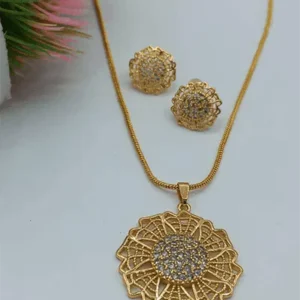 3 Pcs Rose Pendant Set