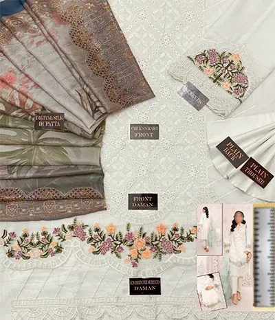 Chikankari 3Piece Suit