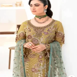 Heavy Embroidery Organza Sleeves Designs 2