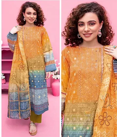 Khaadi Digital Printed Suit Design - Image 2