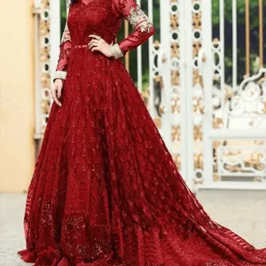 Net Embroidery Frock Designs 1
