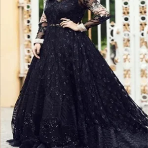 Net Embroidery Frock Designs