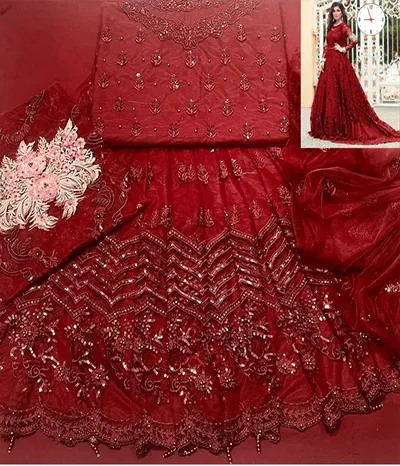 Net Embroidery Frock Designs - Image 3