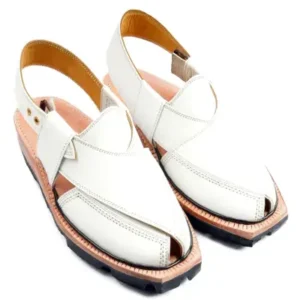 Norozi Chappal Double Sole White