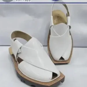 Norozi Chappal Double Sole White
