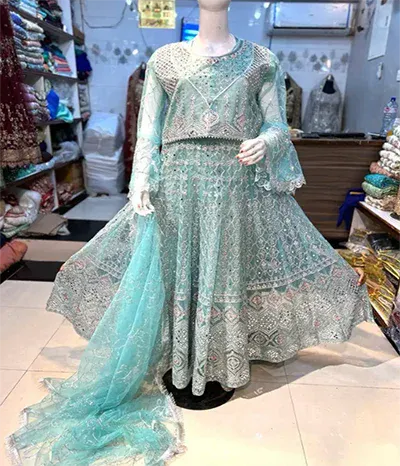 Stitched Maxi With Dupatta Dress