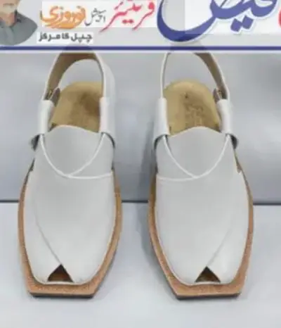 Thela Bullet Single Sole White Color Norozi Chappal