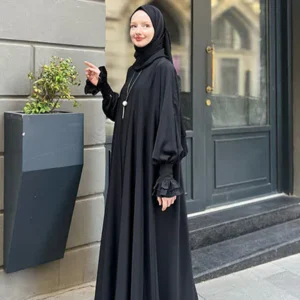 black abaya with hijab
