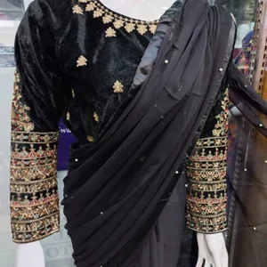 black saree 2