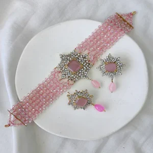 bridal jewellery set zircon Guluband Set