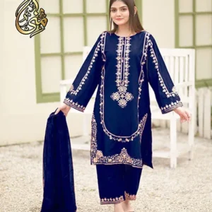 chiffon dress Embroidered Stiched