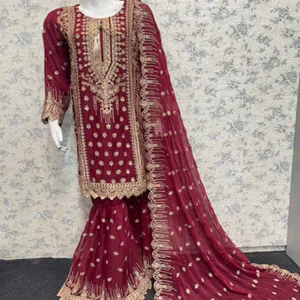 chiffon embroidered suits 2