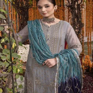 chiffon embroidered unstitched 2