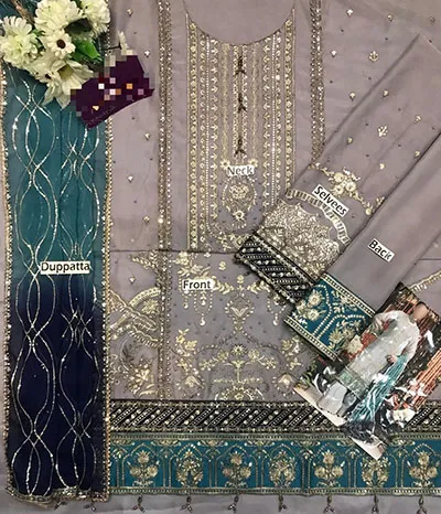 chiffon embroidered unstitched