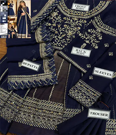 chiffon suit with malai trouser online