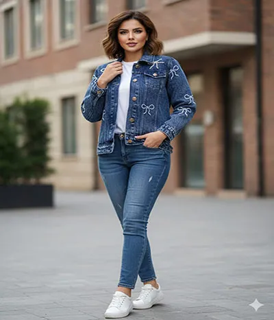 denim jacket black women