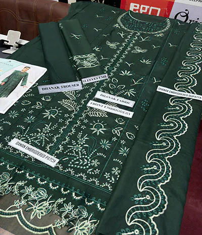 dhanak embroidery suit 7