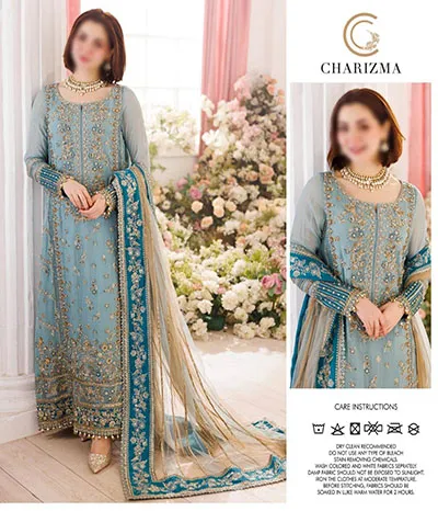 embroidered chiffon suits