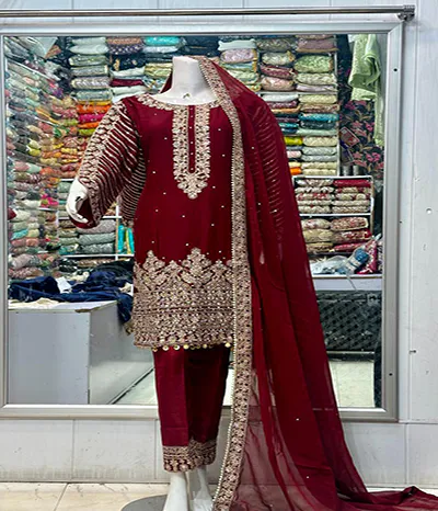 embroidery on chiffon price