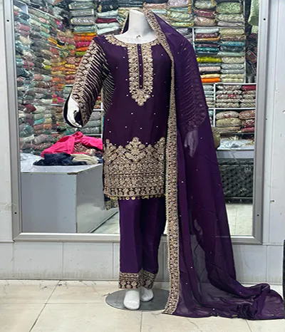 embroidery on chiffon price