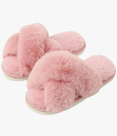 fur slippers women