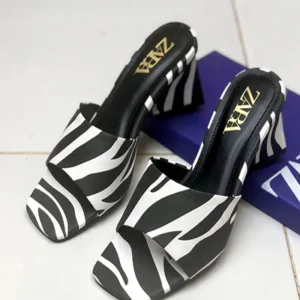 heels shoes zebra