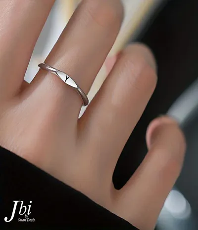 initial ring silver 1