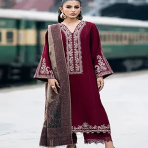 izel 3pc lawn with swiss unstitched