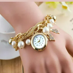 ladies pearl bracelet watch