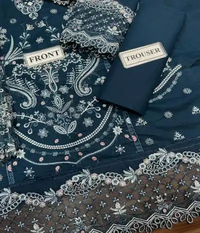 lawn cotton fabric qalamkar