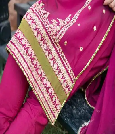 lawn embroidered 3 piece