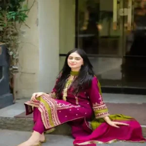 lawn embroidered 3 piece 3