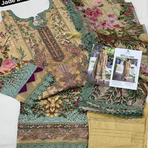 lawn embroidered stiched 1