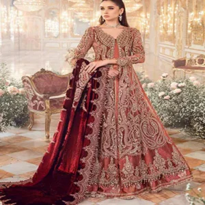 net silk suit Maria B